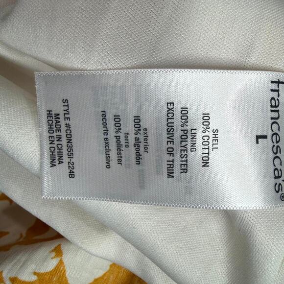 Mi Ami for Francesca’s Mustard Floral Babydoll Milkmaid Dress Cottagecore - Picture 8 of 8